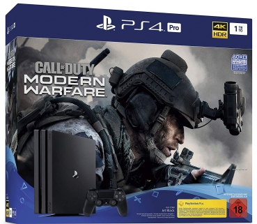 Sony PlayStation 4 Pro Konsole (1TB) inklusive Call of Duty Modern Warfare