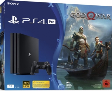 Sony PlayStation 4 Pro Konsole Black (1TB) inklusive God of War