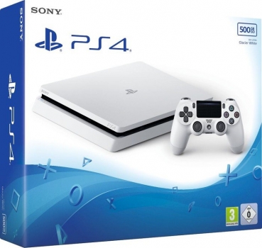 Sony PlayStation 4 Konsole Slim Glacier White (500GB) inklusive 1 Controller