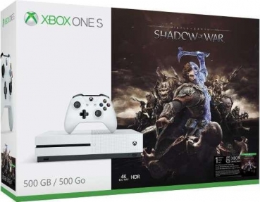 Microsoft Xbox One S Konsole (500GB) inklusive Mittelerde: Schatten des Krieges