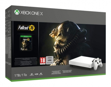 Microsoft Xbox One X Konsole Special Edition White (1TB) inklusive Fallout 76