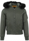 Preview: Urban Classics Bomberjacke Olive mit Fell