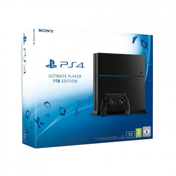 Sony PlayStation 4 Konsole Jet Black (1TB) inklusive 1 Controller