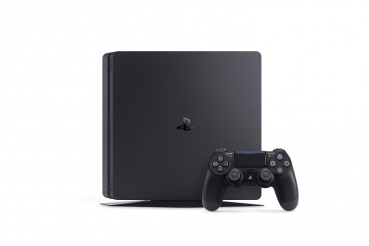 Sony PlayStation 4 Konsole Slim Jet Black (1TB) inklusive 2 Controller + Call of Duty Black Ops 4