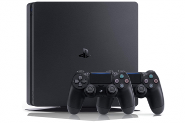 Sony PlayStation 4 Konsole Slim Black (1TB) inklusive 2 Controller + FIFA 20