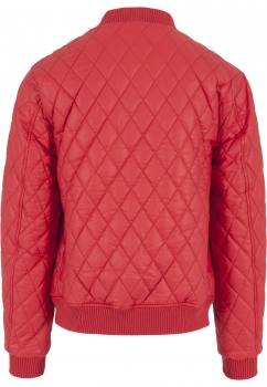 Urban Classics Diamond Quilt Leather Imitation Jacke Red
