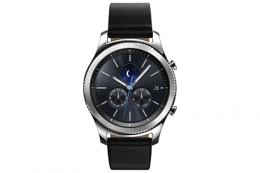 Samsung S3 Classic Smartwatch mit Echtleder-Armband (Android, iOS)