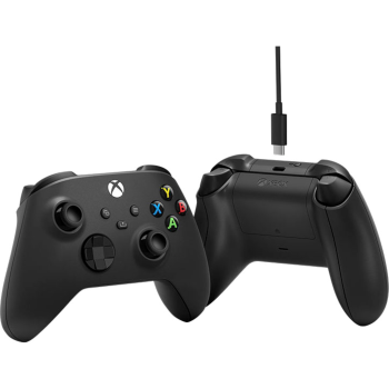 Preview: Microsoft Xbox One Controller Black + Ladekabel (Xbox One, PC)