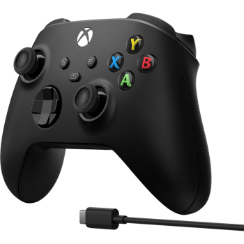 Preview: Microsoft Xbox One Controller Black + Ladekabel (Xbox One, PC)