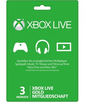 Xbox Live Mitgliedschaft 3 Monate (Xbox One, Xbox 360)