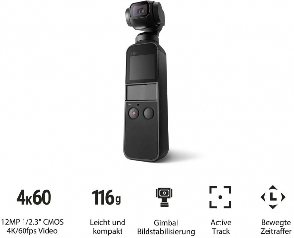 DJI Osmo Pocket Actioncam 3-Achsen Gimbal Stabilisator