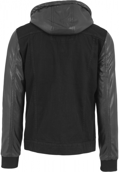 Urban Classics Hooded Leather Imitation Jacke