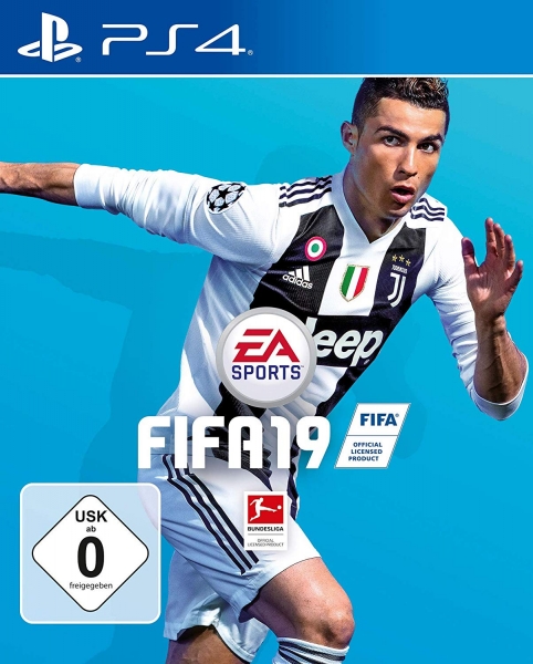 Sony PlayStation 4 Konsole Slim Jet Black (1TB) inklusive 2 Controller + FIFA 19