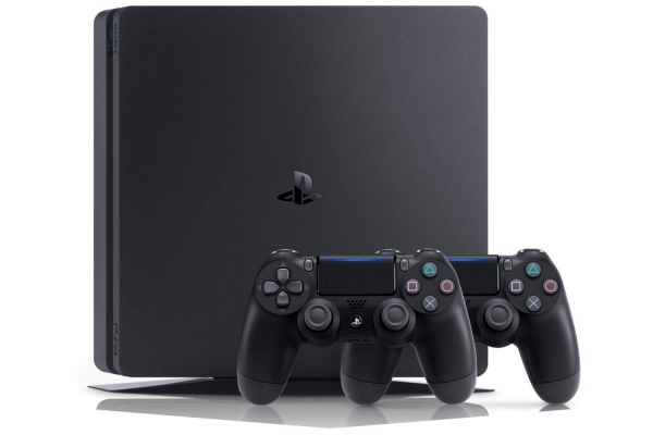 Sony PlayStation 4 Konsole Slim Black (1TB) inklusive 2 Controller + FIFA 20