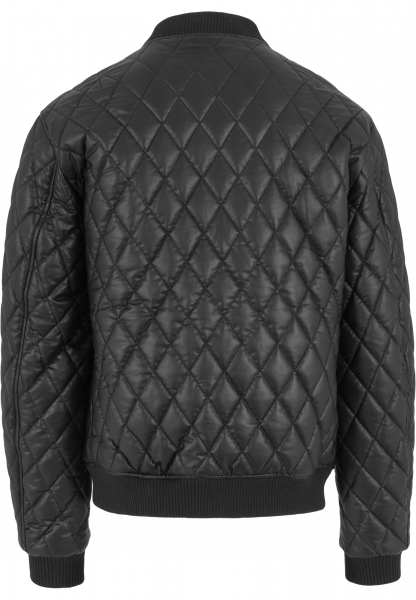 Urban Classics Diamond Quilt Leather Imitation Jacke Black