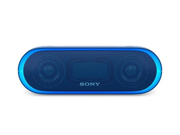 Sony SRS-XB20 Bluetooth Lautsprecher Blue (Farbige Lichtleiste, NFC, Extra Bass, Wasserabweisend)