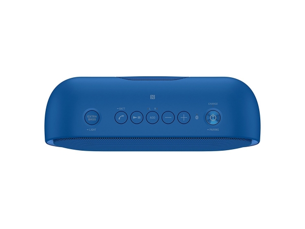 Sony SRS-XB20 Bluetooth Lautsprecher Blue (Farbige Lichtleiste, NFC, Extra Bass, Wasserabweisend)