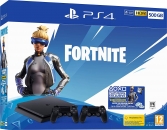 Sony PlayStation 4 Slim Jet Black (500GB) inklusive 2 Controller (Fortnite Neo Versa Bundle)